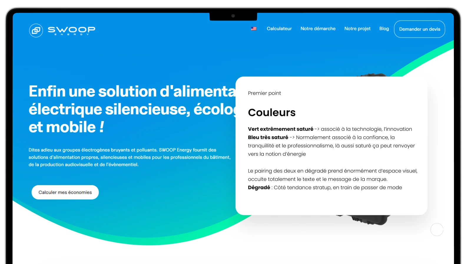 L'audit (octobre 2023), mute audit couleurs