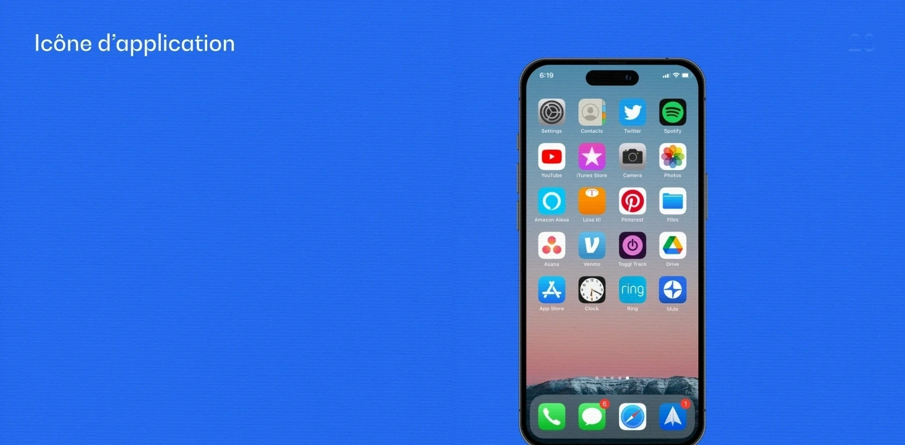 Ce que ça couvre, mute da appicon