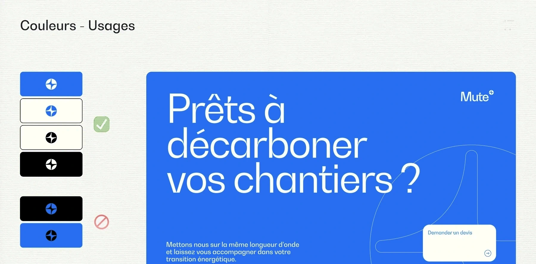 Le guide de marque, mute da couleurs usages